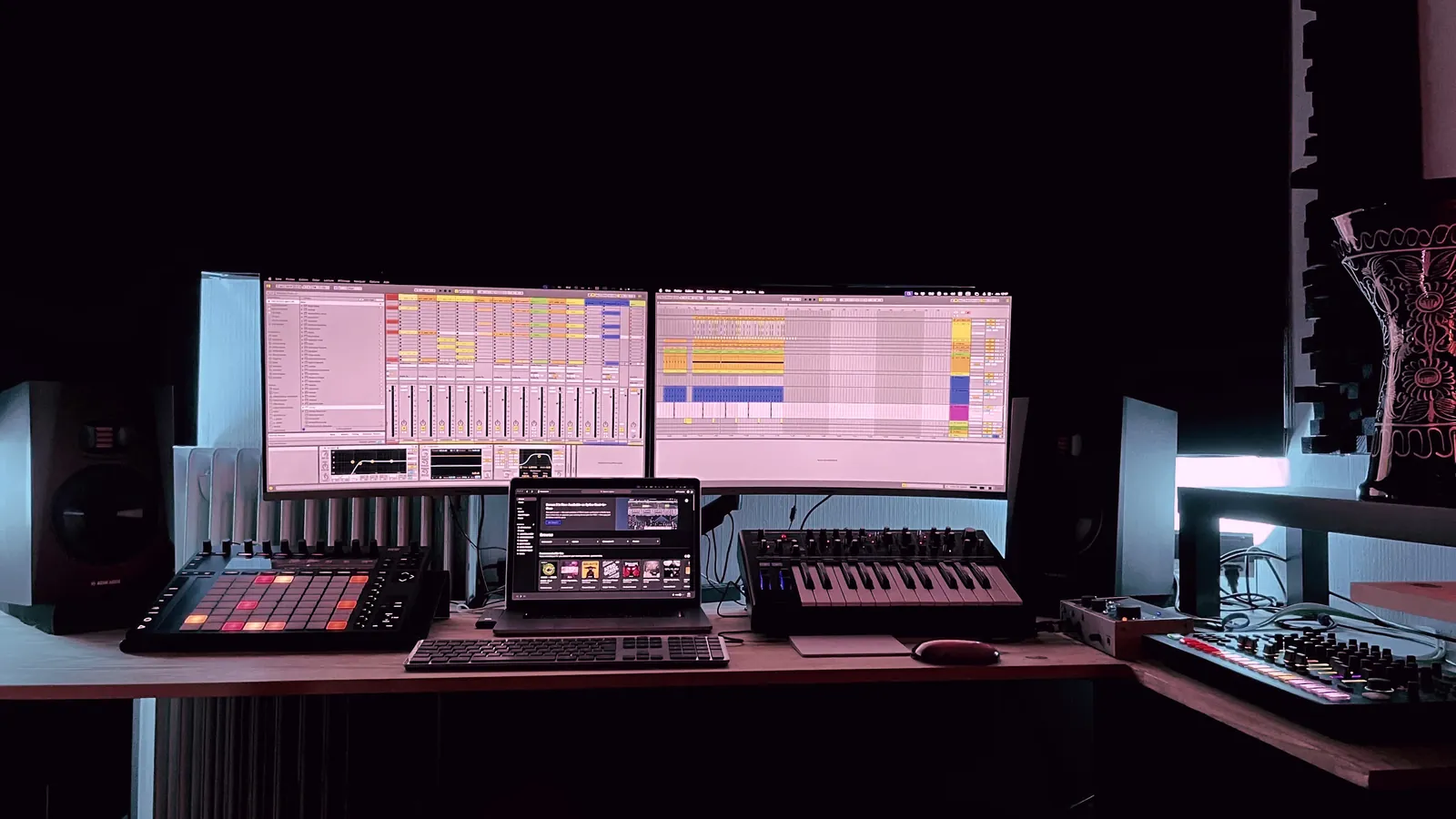 Station MAO avec Ableton Live, contrôleurs et monitoring